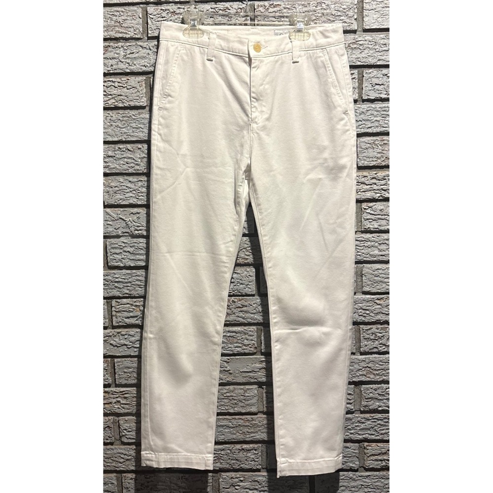 AG Adriano Goldschmied Caden Tailored Trouser White Slim Tapered Pants Size 25